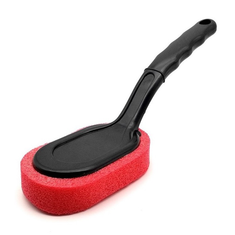 Car Tire Shine Applicator Brush Curved Tire Detail Sponge Brush