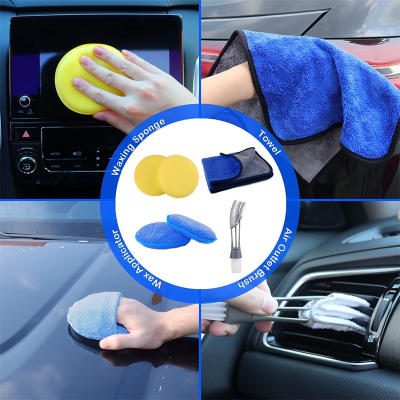 19 PCS Detailing Brushes Car Wash Brush Kit For Cleaning Automotive Cleaning Wheels Interior And Exterior