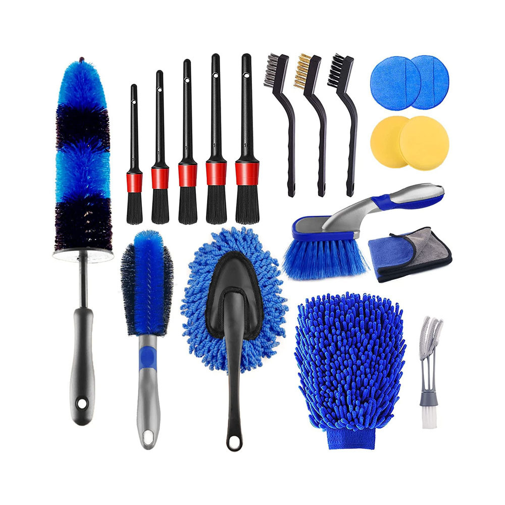 19 PCS Detailing Brushes Car Wash Brush Kit For Cleaning Automotive Cleaning Wheels Interior And Exterior