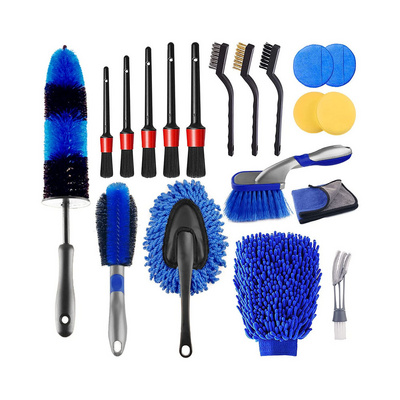 19 PCS Detailing Brushes Car Wash Brush Kit For Cleaning Automotive Cleaning Wheels Interior And Exterior