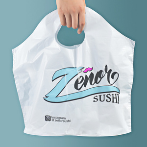 custom logo polythene togo shopping bags to go food plastic take out plastic bag wave plastic carrier takeaway bags