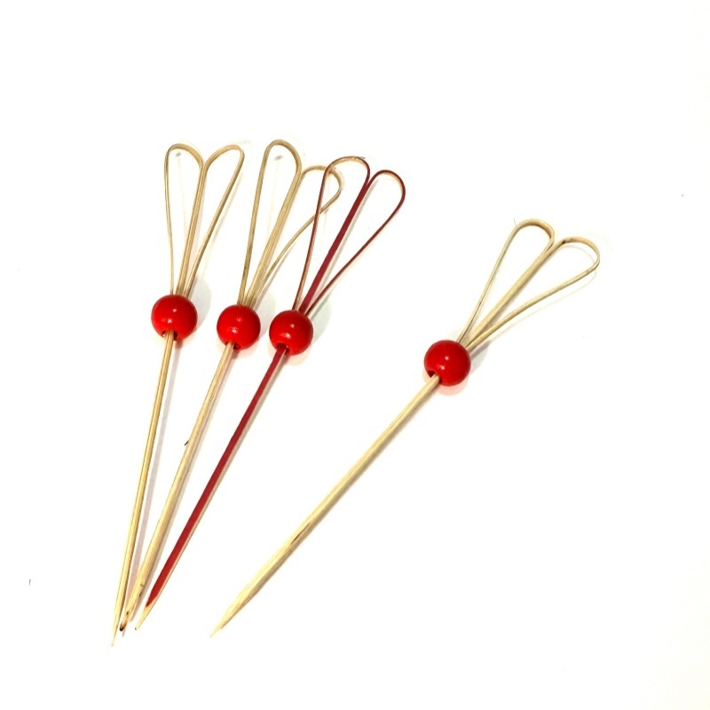 fruit fork bamboo skewers knot knotted stick