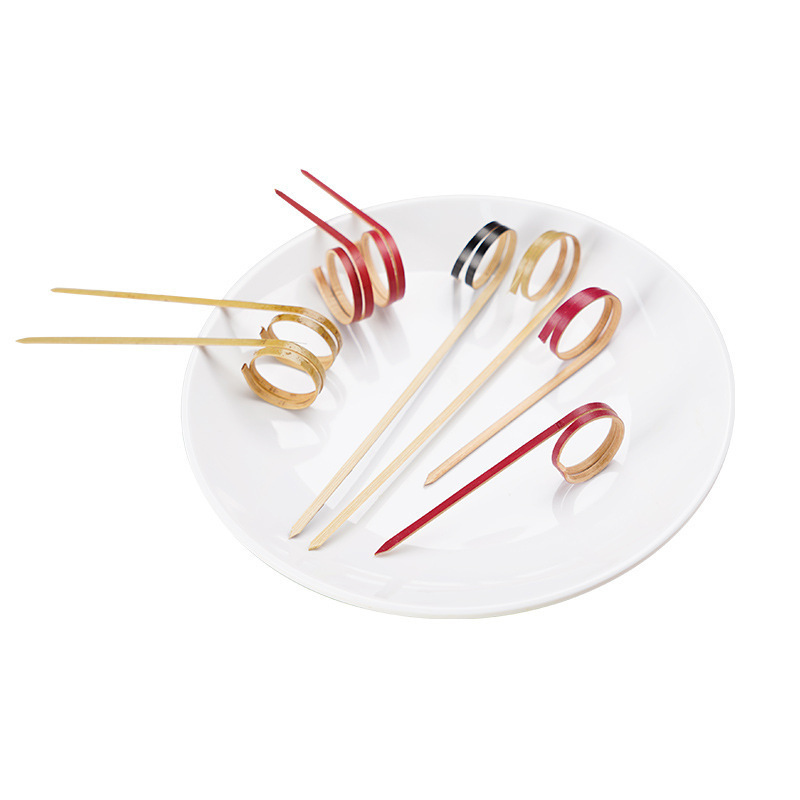 fruit fork bamboo skewers knot knotted stick