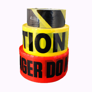 custom logo caution danger tape barrier red cordon off warning tape