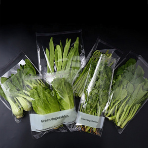 custom transparent self adhesive opp vegetable lettuce plastic packaging cpp bag