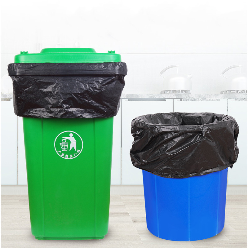 Factory price large HDPE LDPE  black plastic garbage dustbin liner trash bag