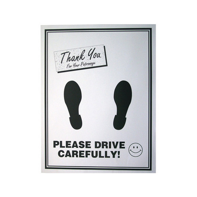 custom white disposable paper car floor mat anti slip thank you floor mat for car wash