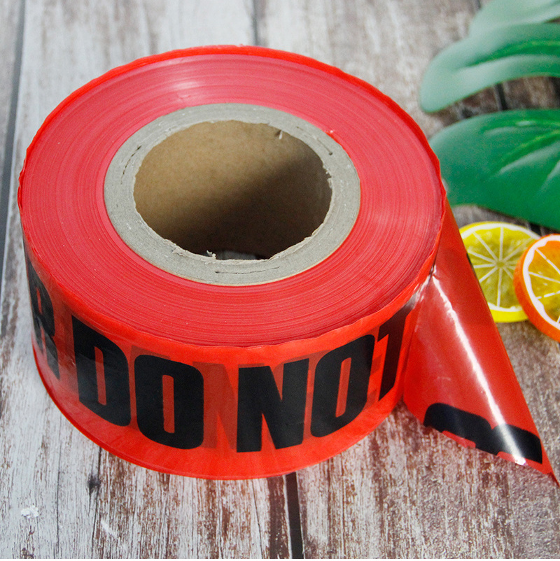 custom logo caution danger tape barrier red cordon off warning tape