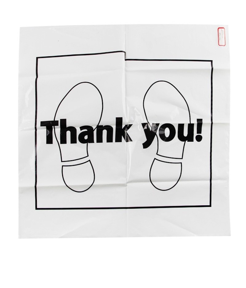 custom white disposable paper car floor mat anti slip thank you floor mat for car wash