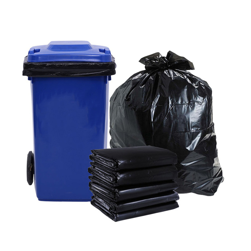 Factory price large HDPE LDPE  black plastic garbage dustbin liner trash bag