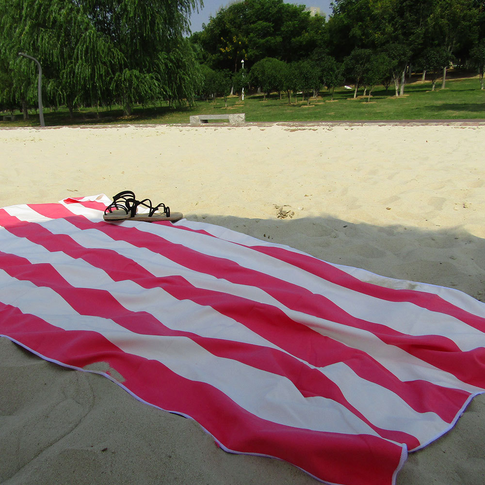 luxury sand free wholesale no sand thick microfiber stripe beach towel