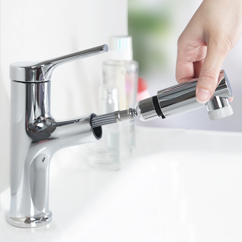 Aquacubic Pull Down Faucet with Magnetic Docking Chrome Bathroom Pull Out Faucet Bathroom Sink Faucet