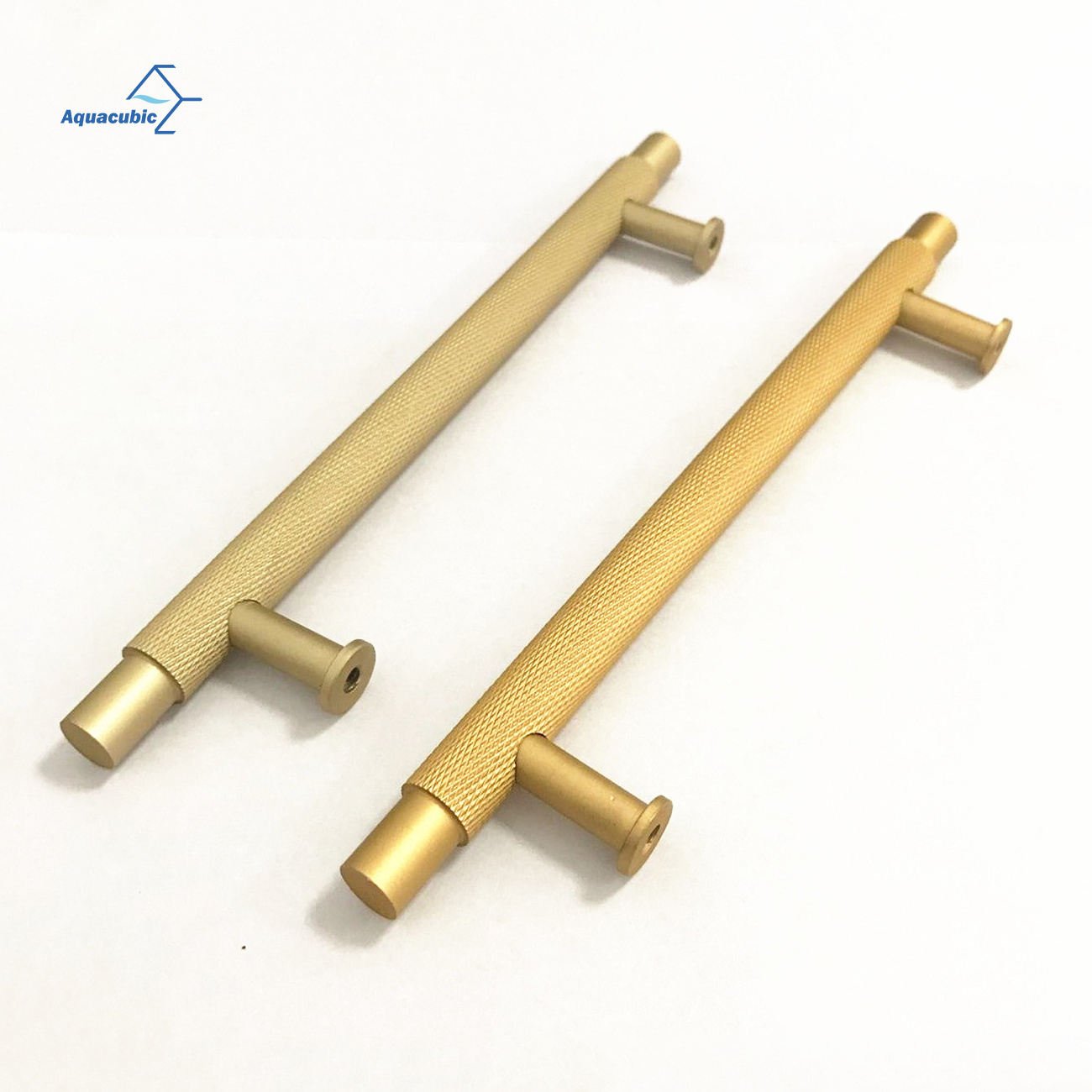 5 Inch 126 mm Knurled Cabinet Handles Cabinet Pulls Aluminum Handles Pulls Gold Oxidation Finish with Diamond Pattern