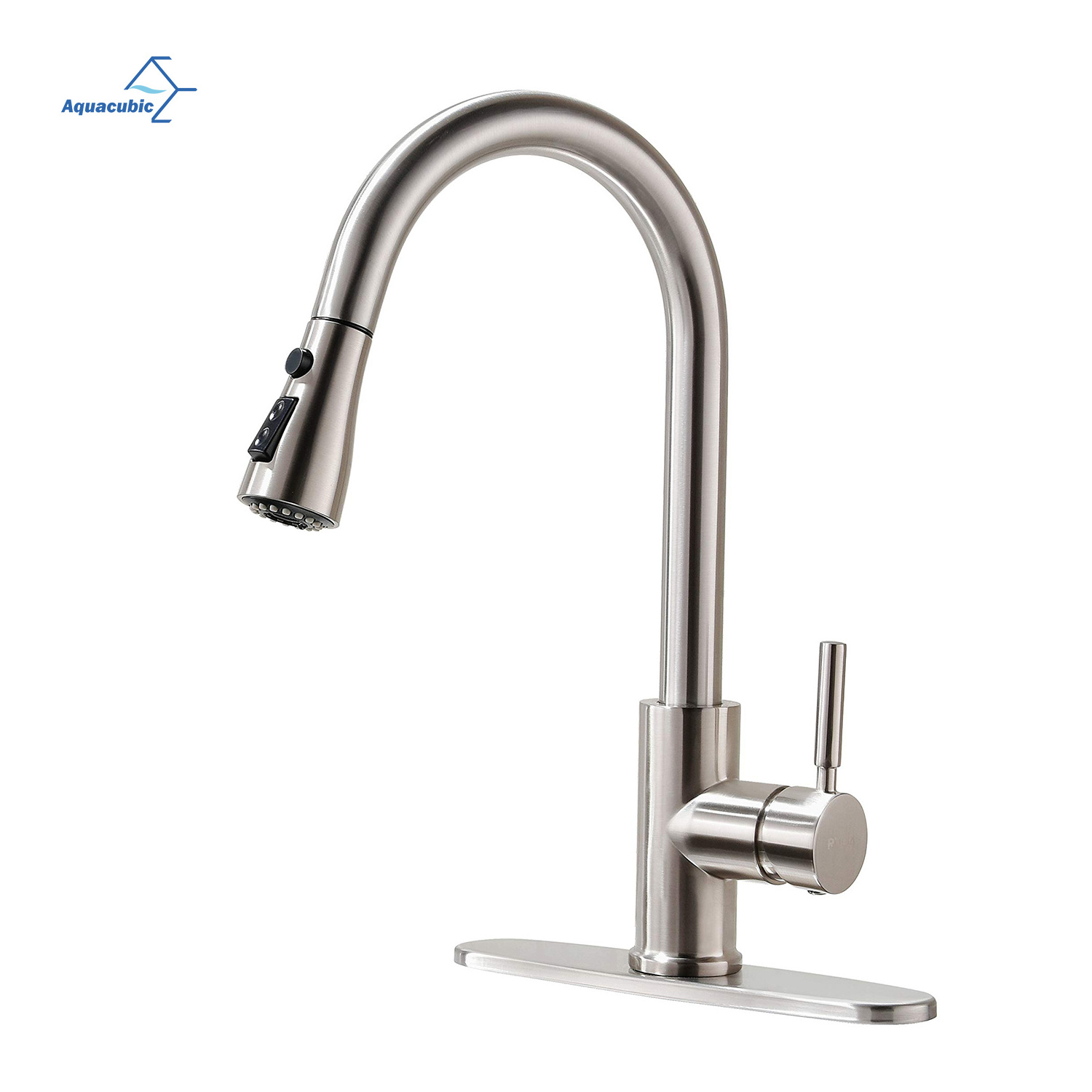 Kitchen Faucet with Pull Down Sprayer, Single Handle Stainless Steel Brushed Nickel Kitchen Faucet