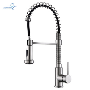 New American CUPC Approved Pull Out Spring Loaded Kitchen Sink Mixer Tap