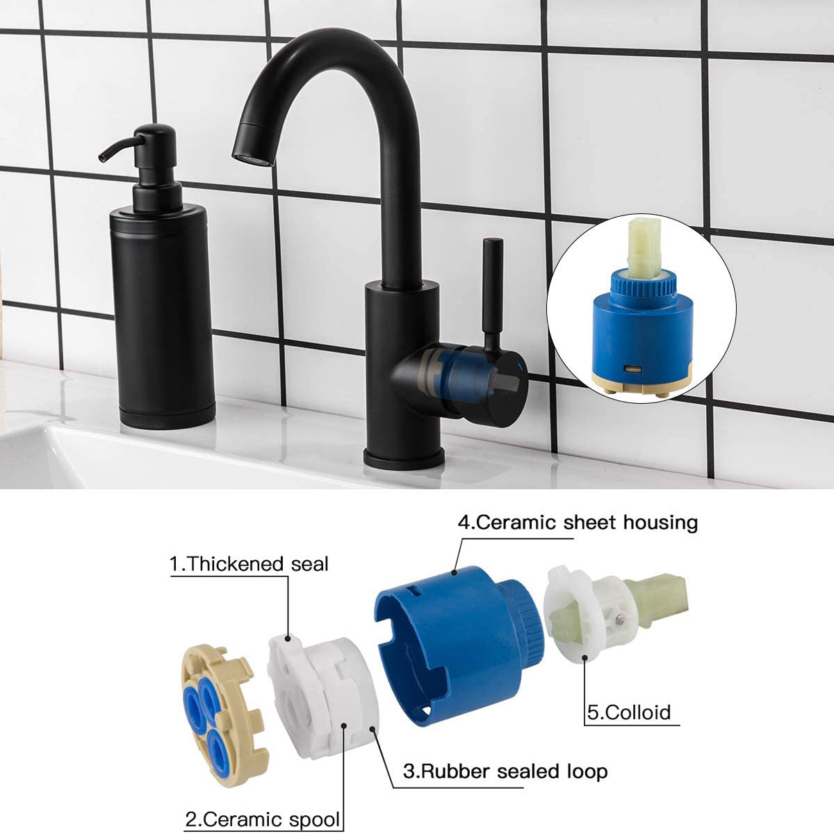 Cheap Bar Sink Faucets High Arc Lavatory Sink Faucet Black Mixer Small Kitchen Tap Faucet