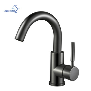 Cheap Bar Sink Faucets High Arc Lavatory Sink Faucet Black Mixer Small Kitchen Tap Faucet