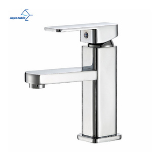 American Single Handle brass Bathroom Faucet Chrome Square Vanity Faucet for Bathroom Sink