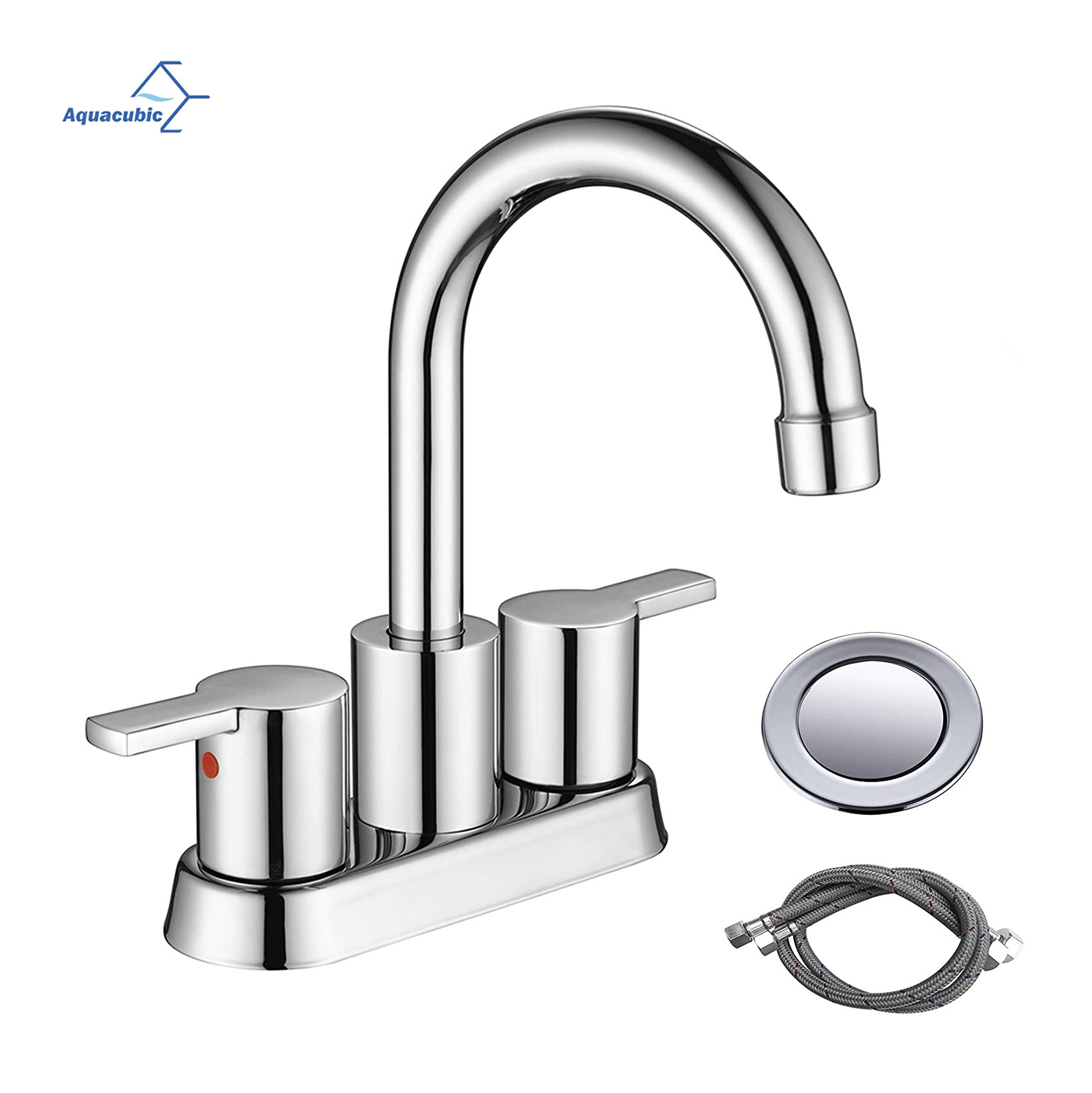 Modern 4 Inch Centerset Lavatory Faucet 2 Handle RV Bathroom Faucet