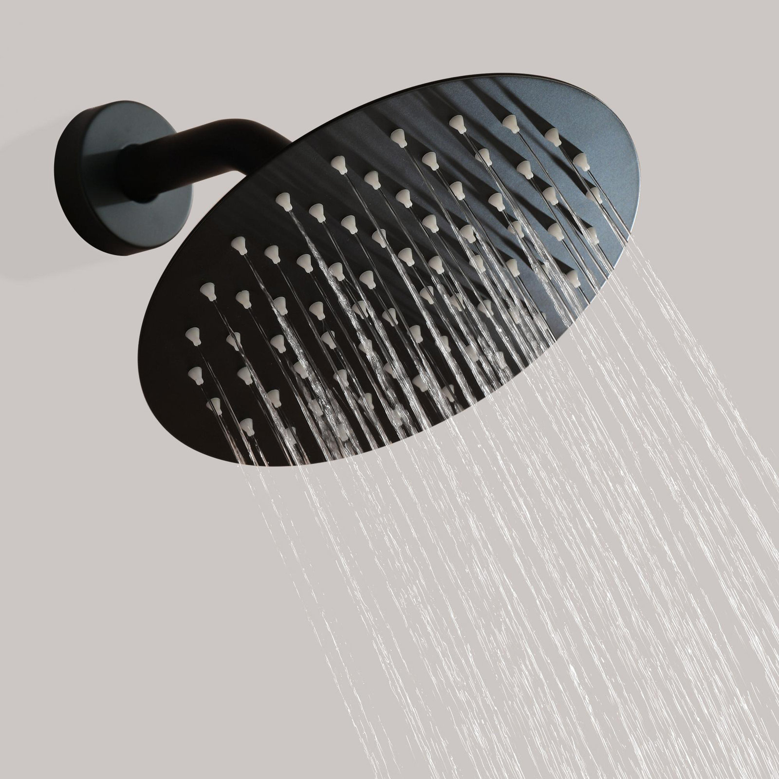 Aquacubic Gunmetal Black 8 inch Pressure Balancing Valve Eco-Performance Tub and Shower Trim Kit