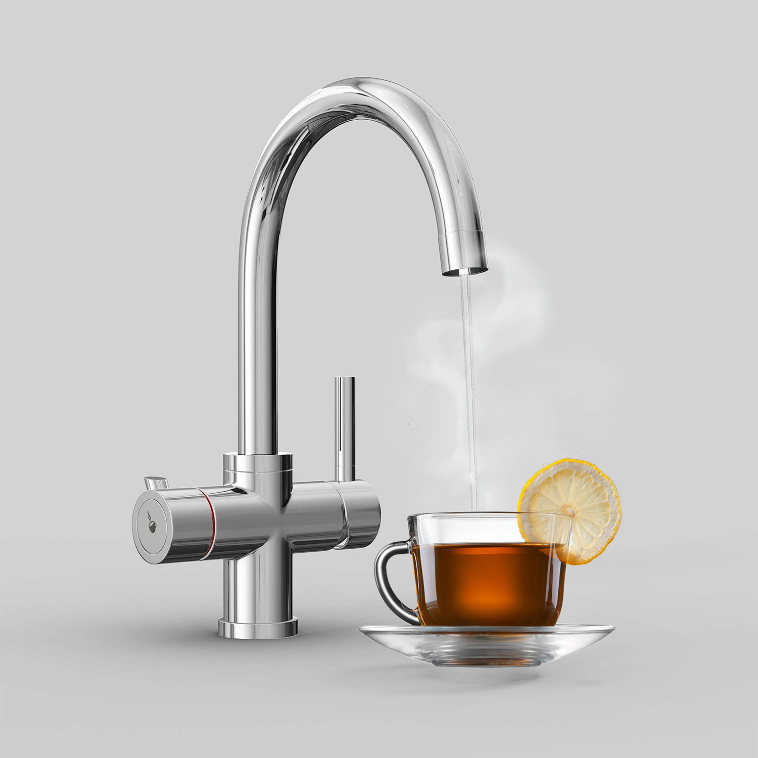 Modern Two Handle 3 in1 Boiling Brass Kitchen Taps Instant Boiling Water Tap Hot Cold Mixer Water Filtration Tap and Faucets