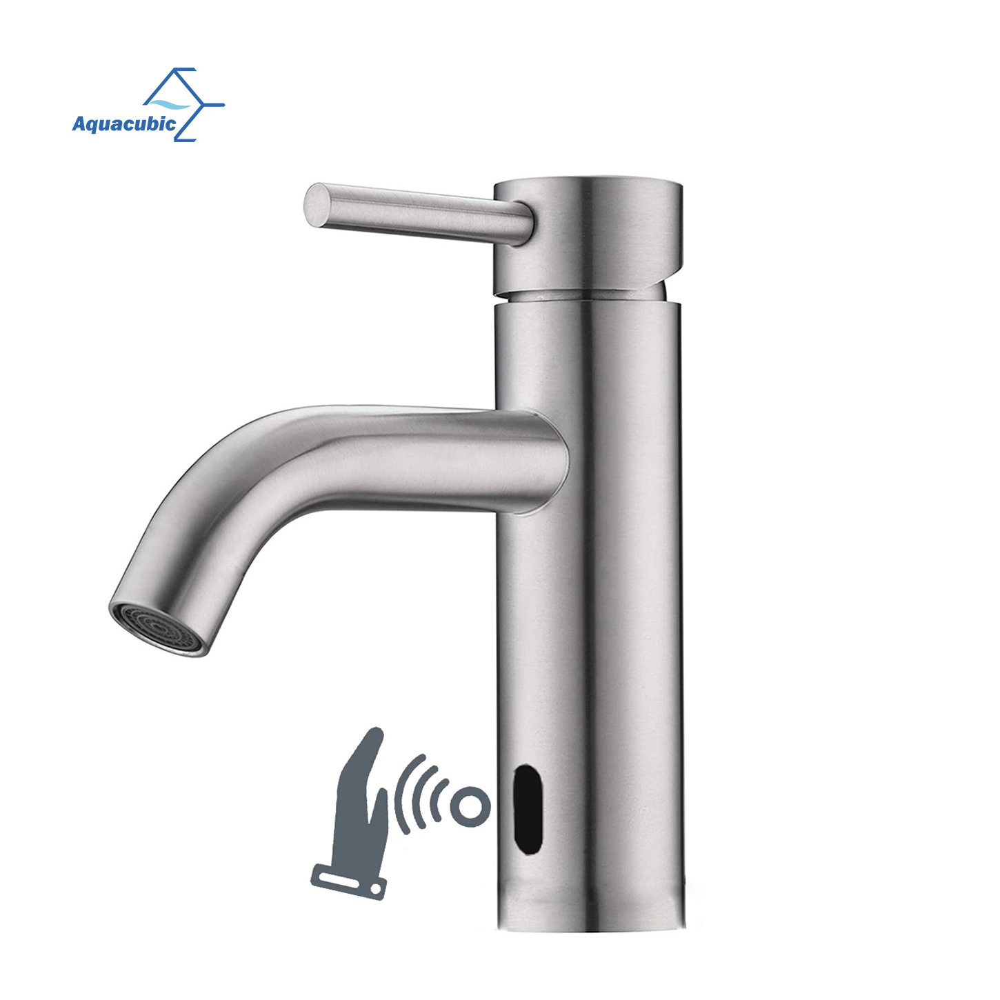 Aquacubic Touchless Bathroom tap Automatic Motion Sensor Bathroom Sink Faucet