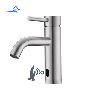 Aquacubic Touchless Bathroom tap Automatic Motion Sensor Bathroom Sink Faucet