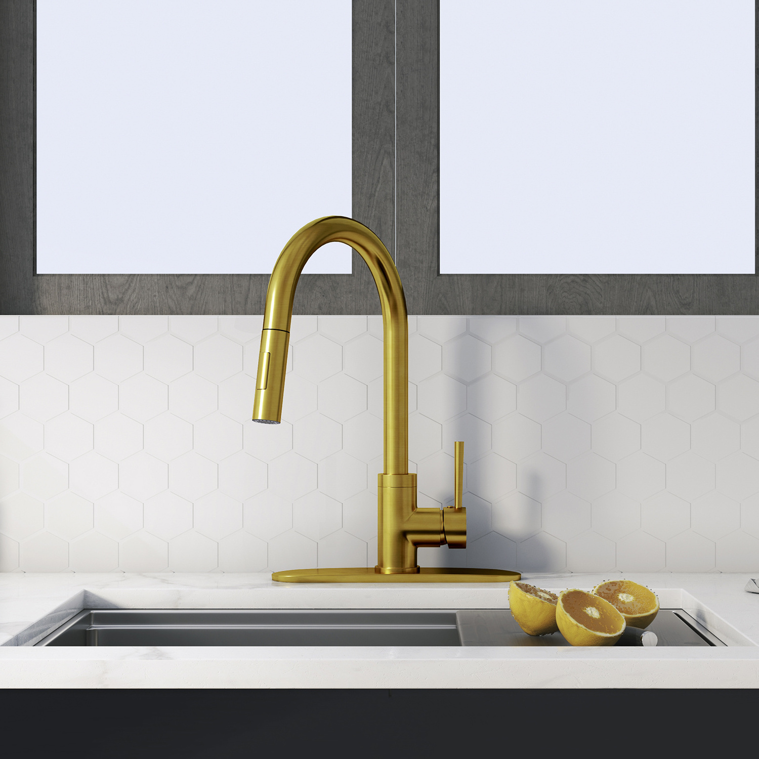 Pull Out Kitchen Faucet Stainless Steel 304 Sink Mixer Tap Deck Mounted Kitchen Sink Faucet With Pull Down Sprayer