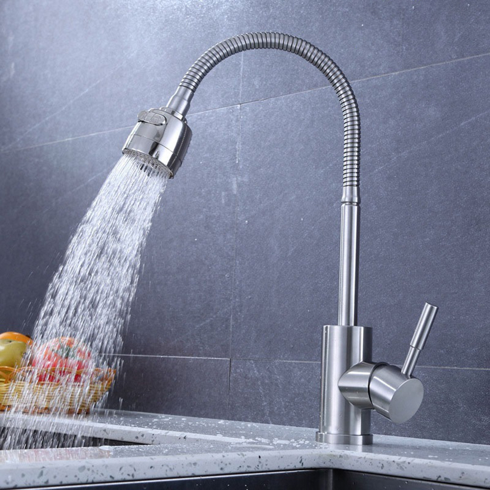 Aquacubic Movable Kitchen Faucet 360 Rotatable Faucet Sprayer Head Anti -Splash Tap Faucet for Kitchen