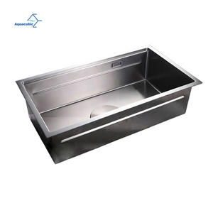 Aquacubic Undermount 31 inch Workstation 304 Stainless Steel Single Bowl Kitchen Sink with Accessories