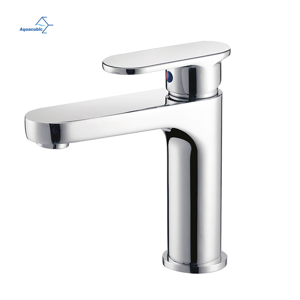 Modern Brass Single Handle Lever Wash Basin Mixer Good Price Washroom Deck Mounted Water Sink Faucet Tap