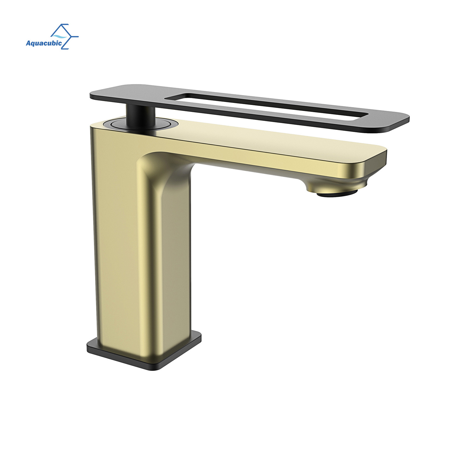 Luxury Design Brushed Gold Brass Bathroom Basin Sink Water Faucet