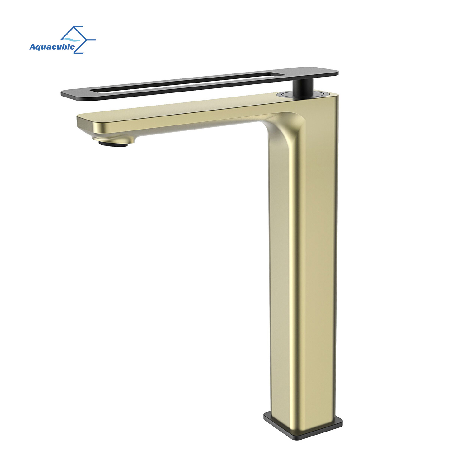 Luxury Design Brushed Gold Brass Bathroom Basin Sink Water Faucet