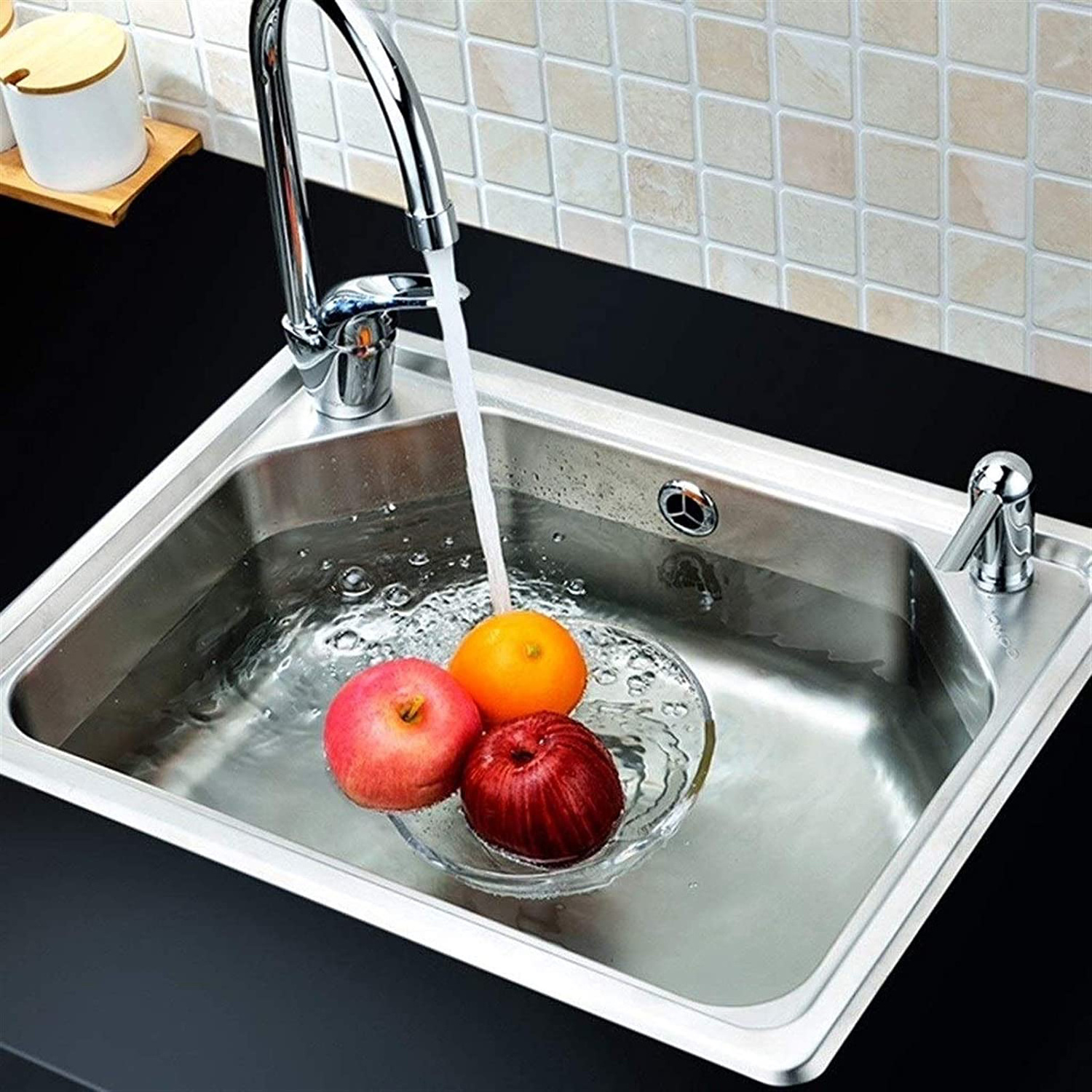 Factory wholesale Bar Above Counter Kitchen Sink Stainless Steel Finished Brushed Single Bowl Sink