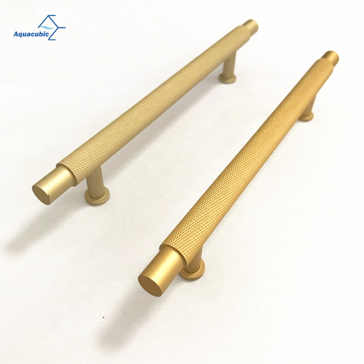 5 Inch 126 mm Knurled Cabinet Handles Cabinet Pulls Aluminum Handles Pulls Gold Oxidation Finish with Diamond Pattern