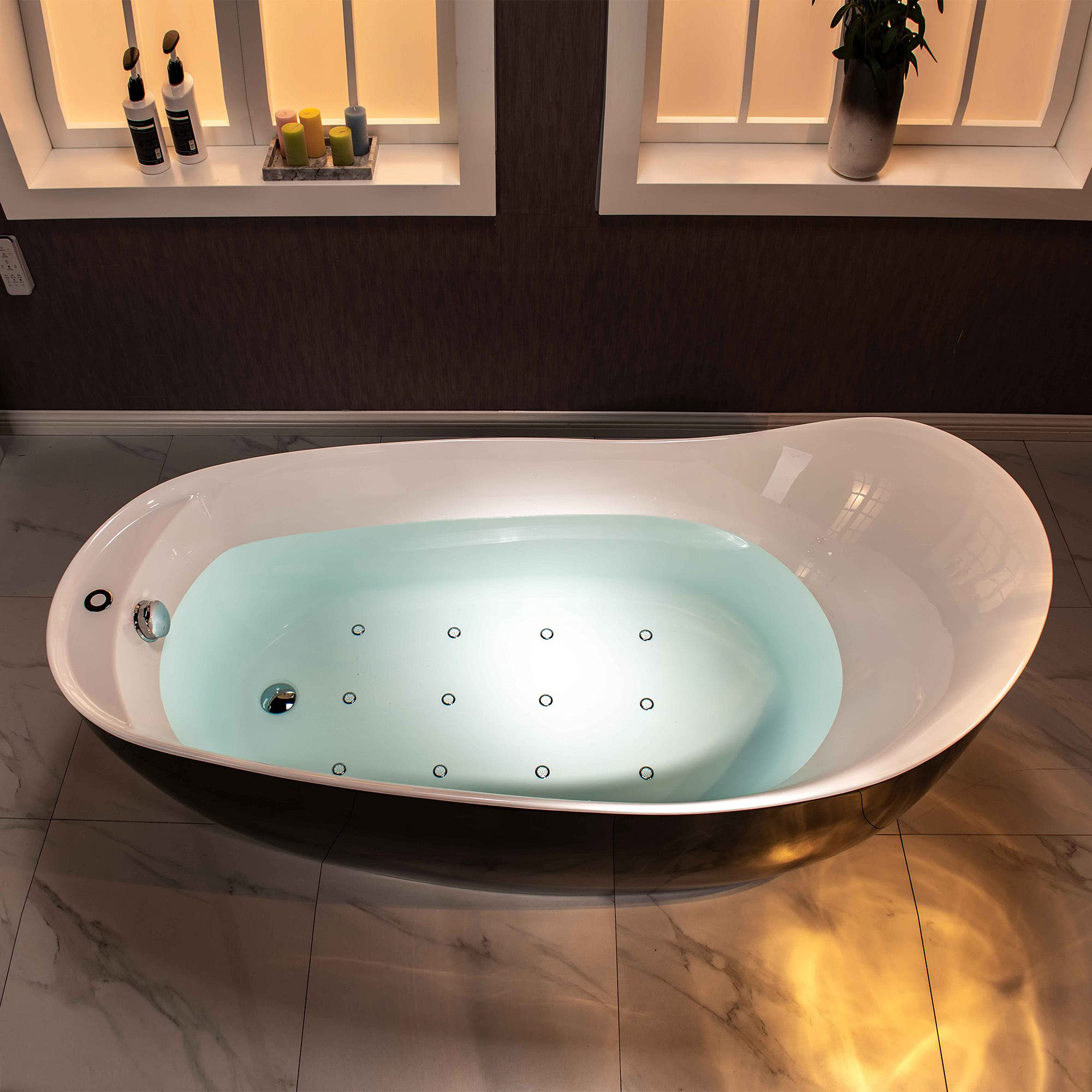 Hot sales Acrylic Bubble Massage Freestanding adult Bathtub Air Fiberglass Bathtub