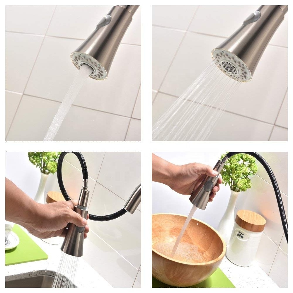 American Cupc Certified Lead Free health Popular Single Handle High Arc Pull Down Sprayer Kitchen Faucet