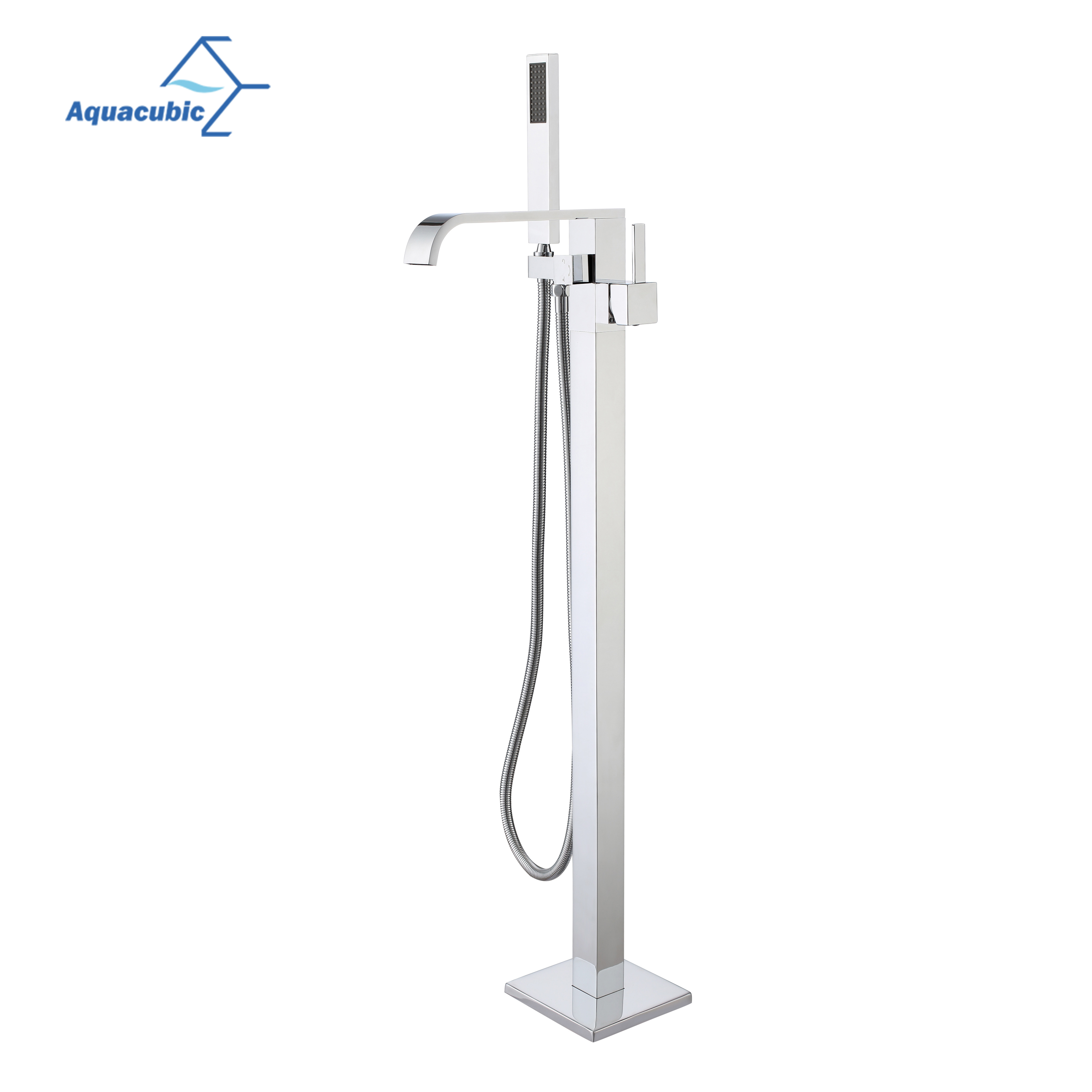 USA Floor Mounted Bathroom Tub Filler Shower Faucet Brass Freestanding Bathtub Faucet