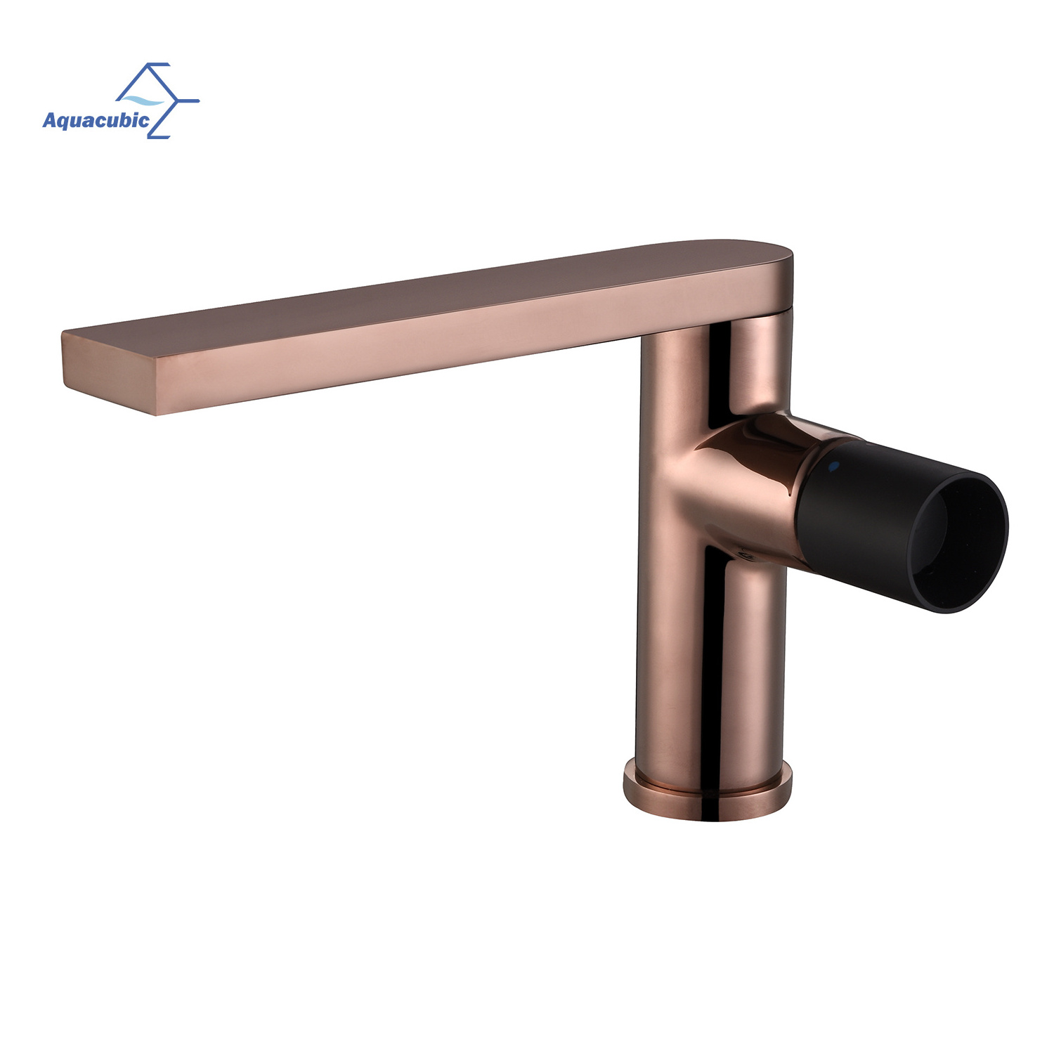 Modern design Rose Gold Single Handle CUPC US Standard Lead free Brass Bathroom Basin Faucet