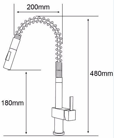 Aquacubic UPC WRAS Spring Pull Down Swan Stainless Steel Kitchen Faucet