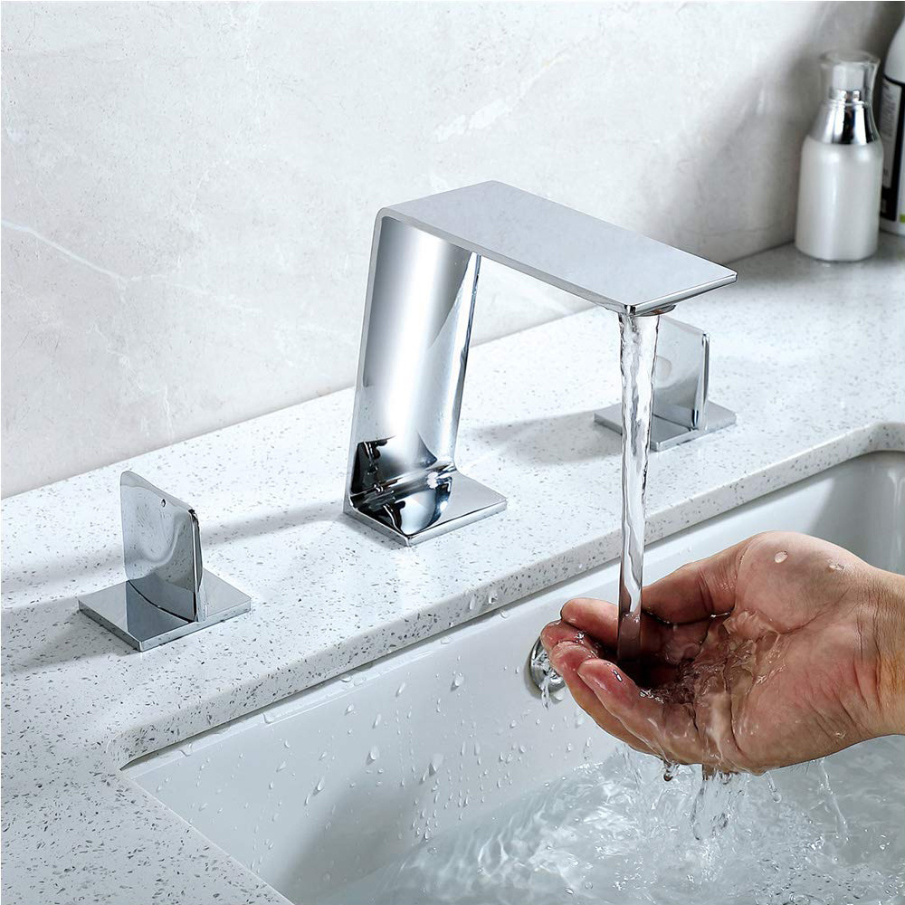 Design House CUPC 3 hole 8 in. Widespread brass Bathroom Basin Sink Faucet