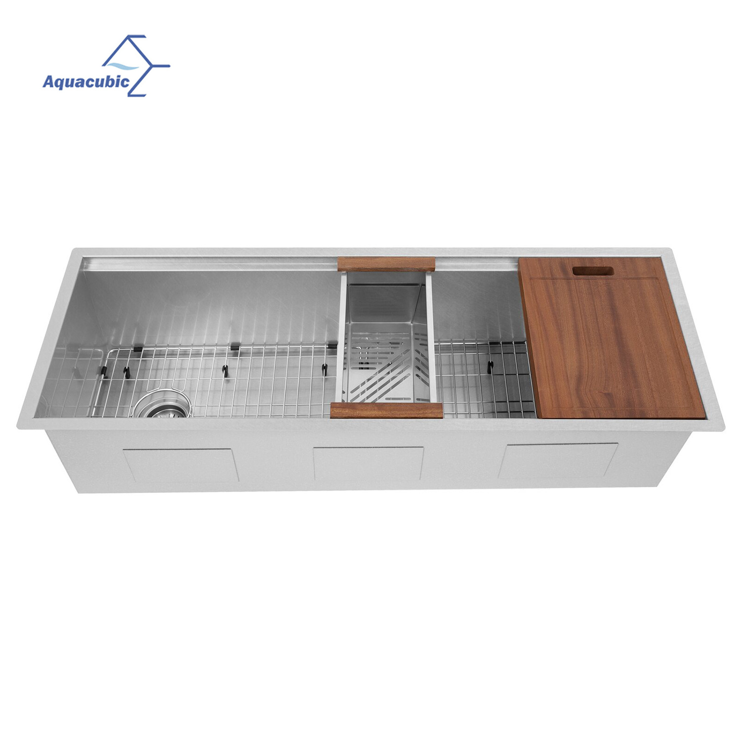 Large 42 X 19 Inch Undermount Workstation Sinks 16 Gauge 304 Stainless Steel kitchen sink with Ledge