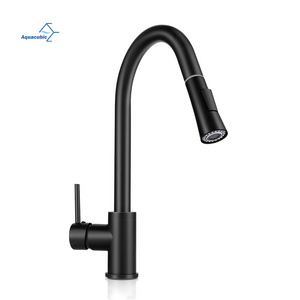 American NSF CUPC black color brass faucet body pull down vintage style kitchen faucet