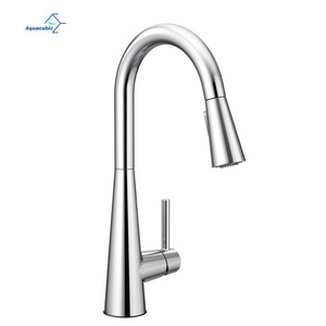 Made in China Smooth Modern Chromed brass Pull Down kitchen faucet