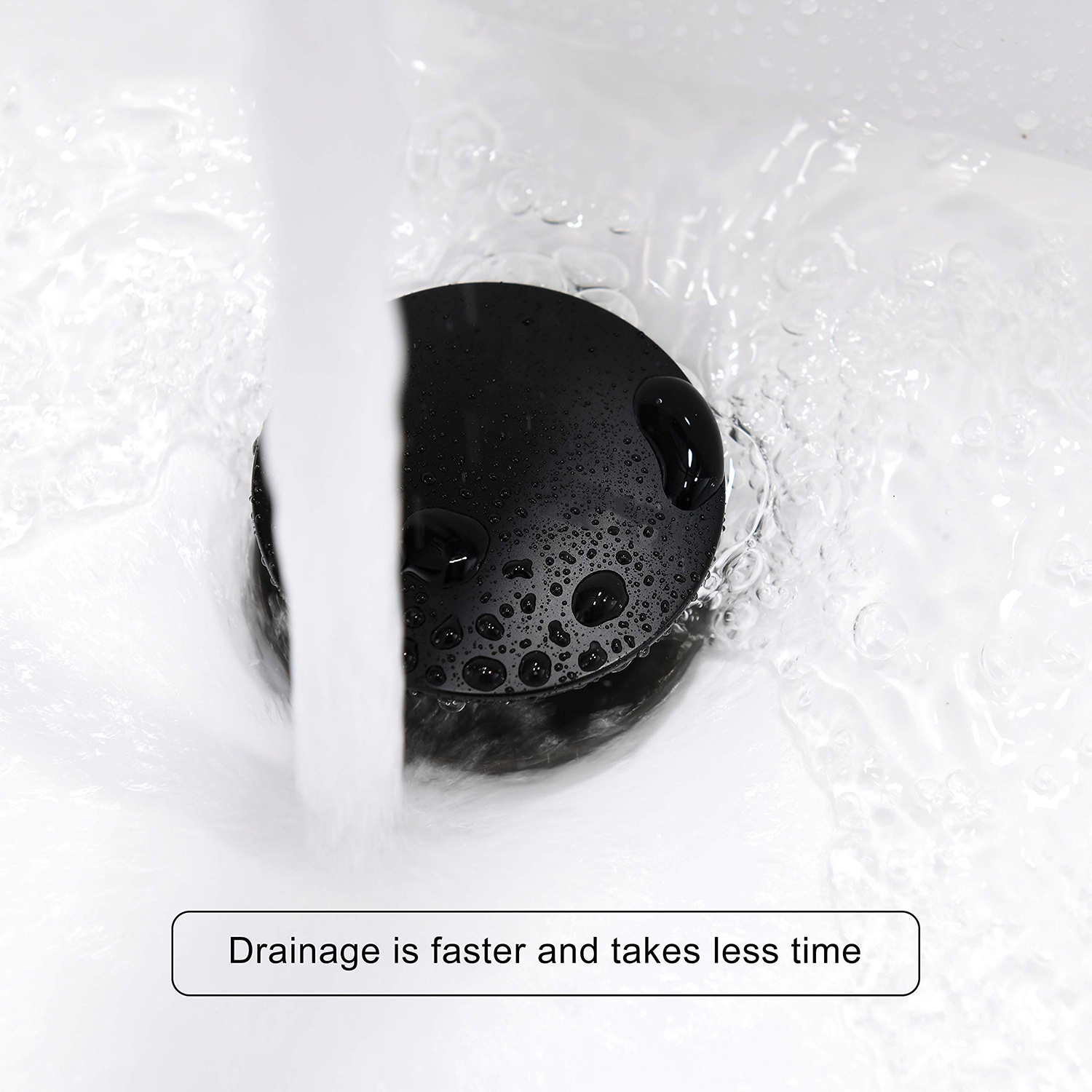 Wholesale Black Vessel Sink Drain, Built-in Anti-Clogging Strainer for Basin and RV Sink, with Overflow