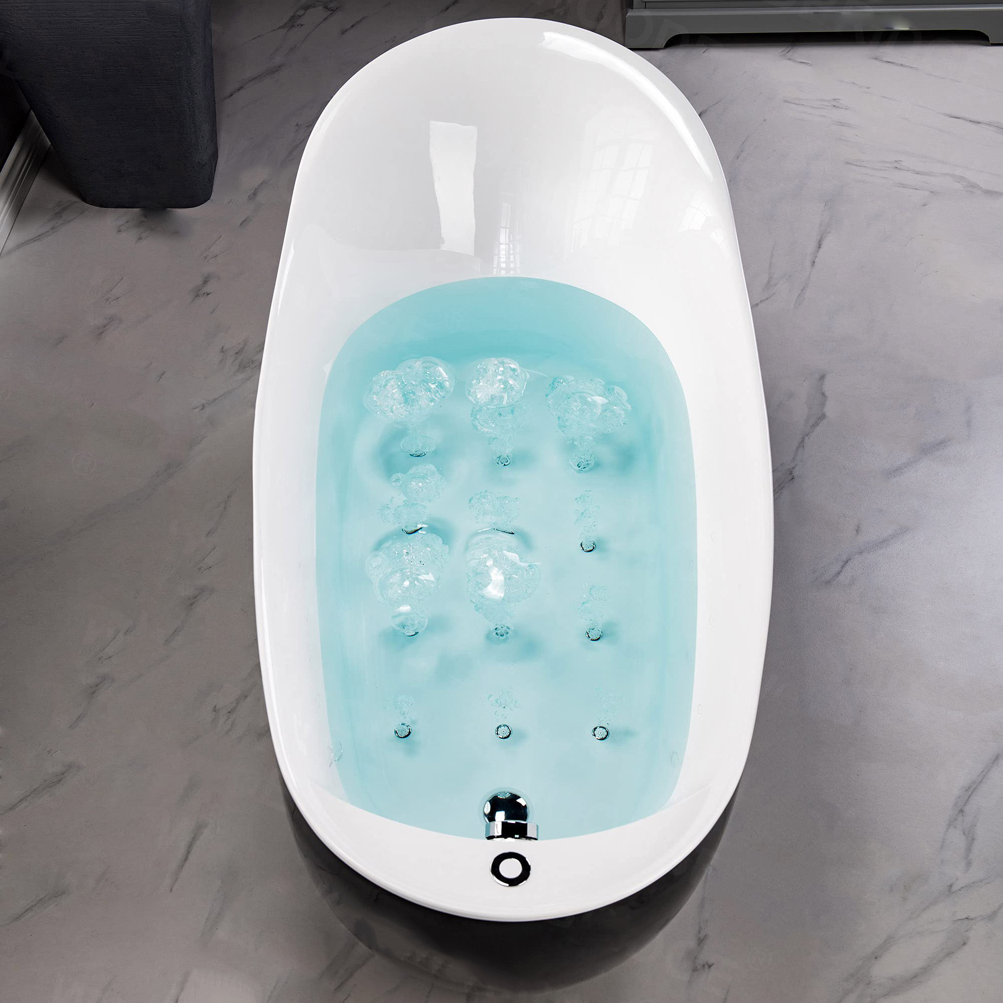 Hot sales Acrylic Bubble Massage Freestanding adult Bathtub Air Fiberglass Bathtub