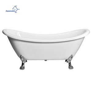 High Quality 67" x 30" Freestanding Acrylic UPC Clawfoot Soaking Bathtub