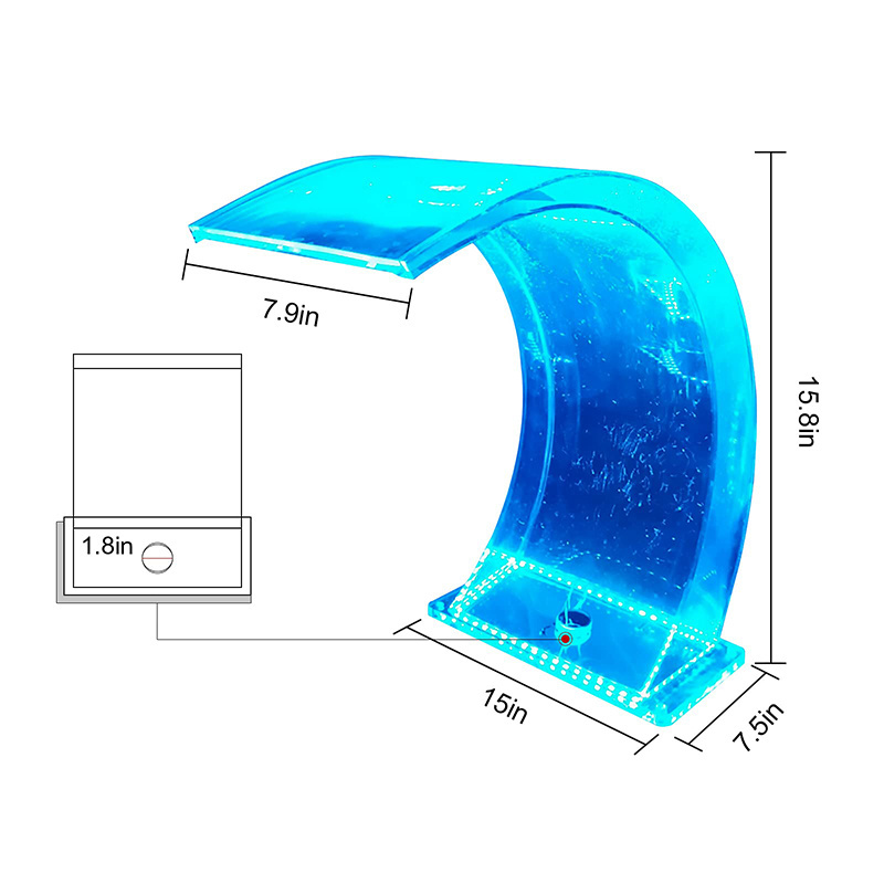 Acrylic Pool Cascade Ponds Waterfalls Fountain Water Descent Garden Cascadas Artificial Interiores De Para Piscina Curtain