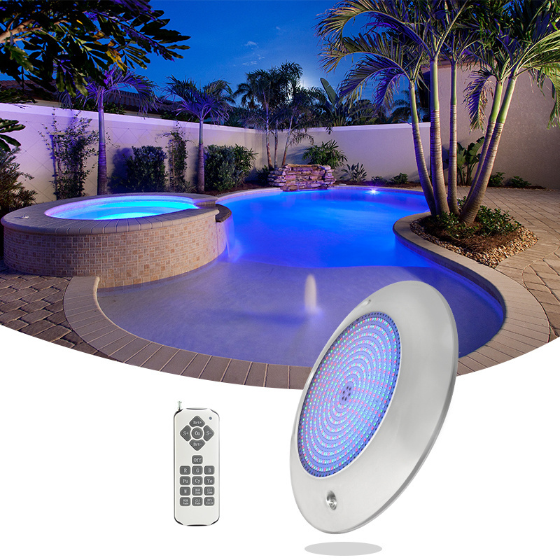 Factory Direct Sale Resin Filled LED Swimming RGB Smart Underwater Lighting Swimming Pool Light Submersible Pond Lights