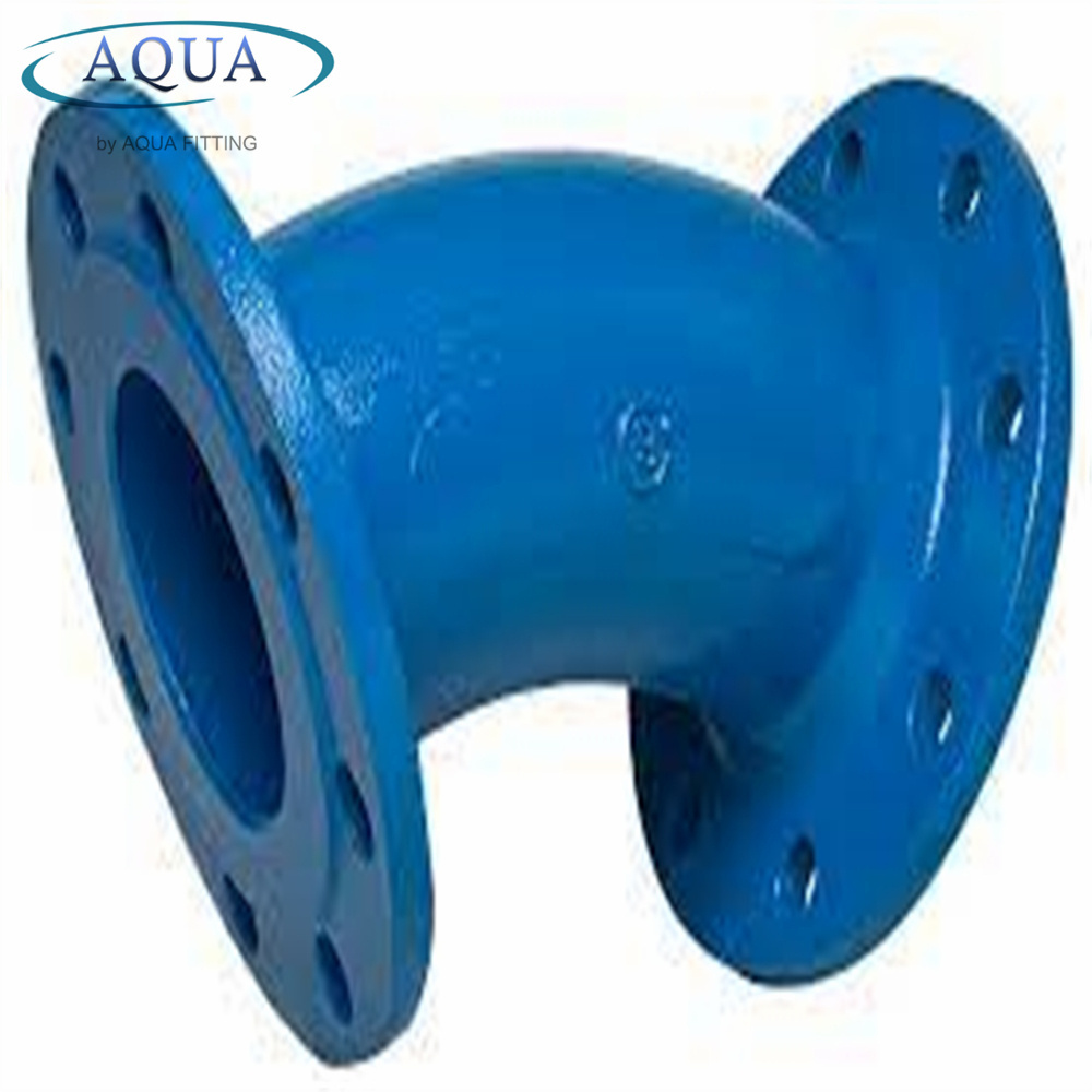 ISO2531 Ductile Iron Pipe Fitting Double Flange 45  Degree Elbow Bend for Water Pipe